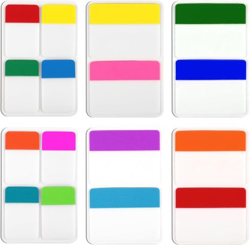 320PCS Sticky Index Tabs Transparent Sticky Notes Colored Page Markers Writable and Repositionable File Tabs Flags Self Adhesive Sticky Notes Tabs for Annotating Books Binders and File Folders in Saudi Arabia