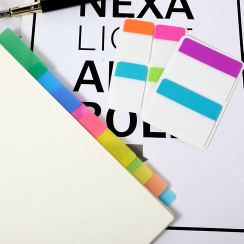 320PCS Sticky Index Tabs Transparent Sticky Notes Colored Page Markers Writable and Repositionable File Tabs Flags Self Adhesive Sticky Notes Tabs for Annotating Books Binders and File Folders in Saudi Arabia