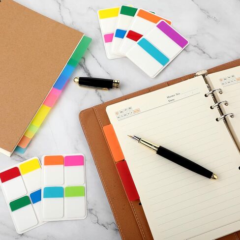 320PCS Sticky Index Tabs Transparent Sticky Notes Colored Page Markers Writable and Repositionable File Tabs Flags Self Adhesive Sticky Notes Tabs for Annotating Books Binders and File Folders in Saudi Arabia