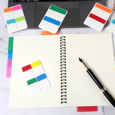 320PCS Sticky Index Tabs Transparent Sticky Notes Colored Page Markers Writable and Repositionable File Tabs Flags Self Adhesive Sticky Notes Tabs for Annotating Books Binders and File Folders in Saudi Arabia