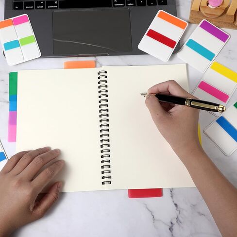 320PCS Sticky Index Tabs Transparent Sticky Notes Colored Page Markers Writable and Repositionable File Tabs Flags Self Adhesive Sticky Notes Tabs for Annotating Books Binders and File Folders in Saudi Arabia