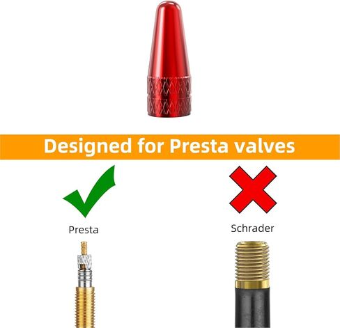 Bike Presta Valve Caps, red(2 Pack in Saudi Arabia