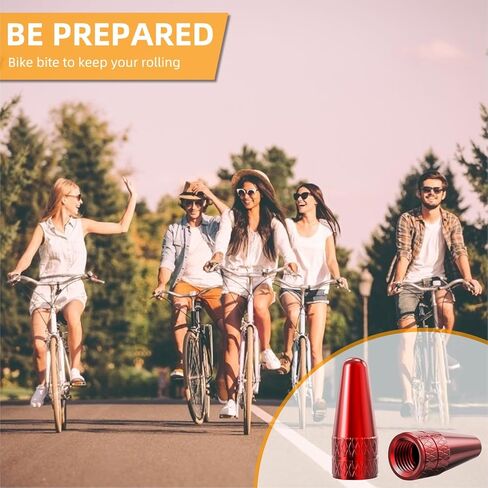 Bike Presta Valve Caps, red(2 Pack in Saudi Arabia