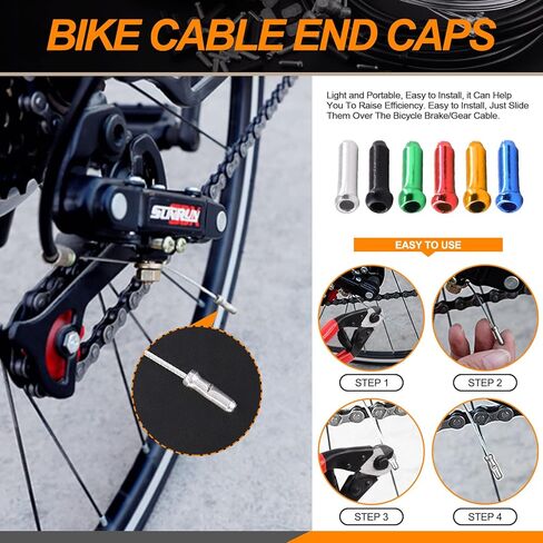64Pcs 3 Styles Tire Valve Cap Assortment Kit, 10 Colors Aluminum Alloy Tire Valve Stem Caps, 10 Colors Presta Valve Caps and 6 Colors Bike Cable End Caps for Car Truck Bicycle Bike in Saudi Arabia