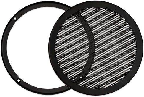 Goldwood Snap On 8" and 6.5" Subwoofer Grilles | Steel Mesh Speaker Protectors - Black in Kuwait