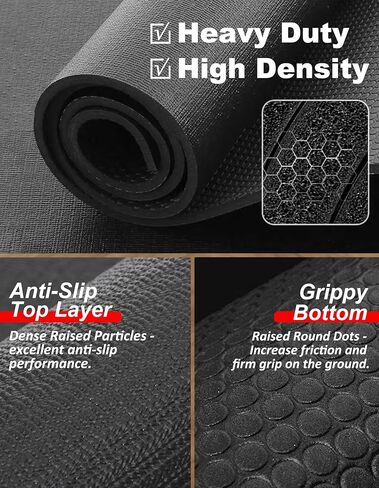 12' x 6' x 7mm Extra Large Exercise Mat, [72 Sq.Ft] Heavy-Duty & Extreme Non Slip Gym Flooring for Home Gym, Pro Gym Mat for Home Workout & Exercise Equipment, Shoe-Friendly Thick Workout Mat in Saudi Arabia
