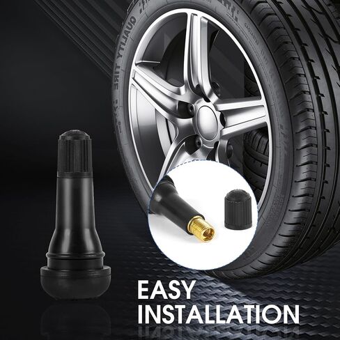 5 Pcs TR412 Black in Standard Length Stem Snap Rubber Valve Stems,for Off-Road Trucks ATV,SUVs,RVs with Tubeless 0.453in 11.5mm Rim Holes on Vehicles in Saudi Arabia