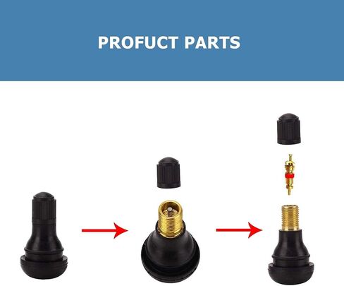 5 Pcs TR412 Black in Standard Length Stem Snap Rubber Valve Stems,for Off-Road Trucks ATV,SUVs,RVs with Tubeless 0.453in 11.5mm Rim Holes on Vehicles in Saudi Arabia