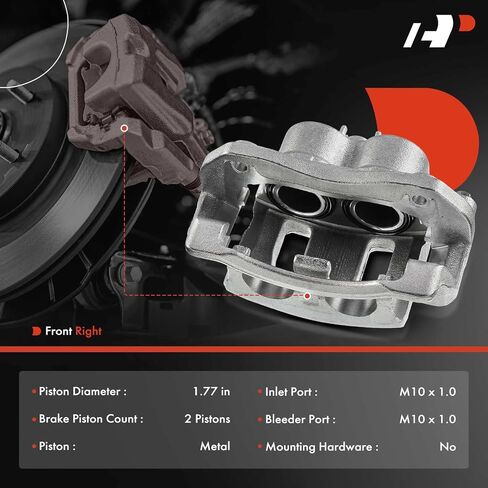 A-Premium Disc Brake Caliper Assembly with Bracket Compatible with Select Hyundai Models - Santa Fe 2007-2009/2013-2016, Santa Fe XL 2013-2016, V6 2.7L, V6 3.3L - Front Left Driver Side in Saudi Arabia