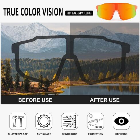 Karsaer Vision نظارات شمسية رياضية للبيسبول للرجال والنساء، نظارات لركوب الدراجات الجبلية والجري والصيد والبيسبول والتزلج in Saudi Arabia