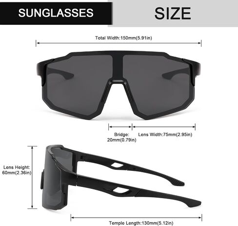 Karsaer Vision نظارات شمسية رياضية للبيسبول للرجال والنساء، نظارات لركوب الدراجات الجبلية والجري والصيد والبيسبول والتزلج in Saudi Arabia