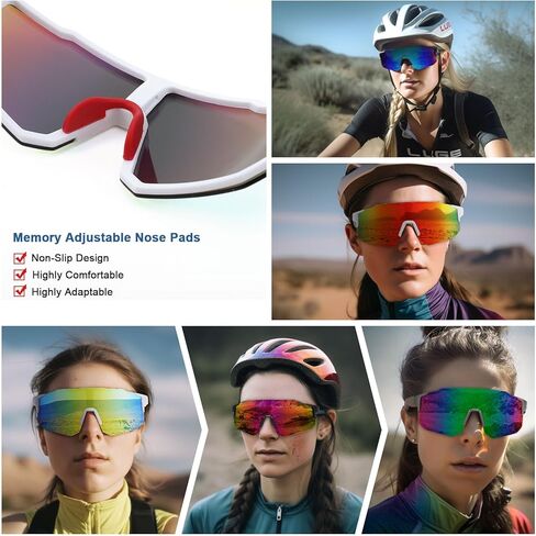 Karsaer Vision نظارات شمسية رياضية للبيسبول للرجال والنساء، نظارات لركوب الدراجات الجبلية والجري والصيد والبيسبول والتزلج in Kuwait