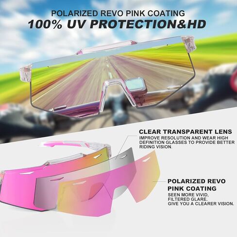 EXP VISION Polarized Cycling Glasses, UV 400 Sports Sunglasses Biking Goggles Running Hiking Golf Fishing Driving in Kuwait