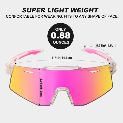 EXP VISION Polarized Cycling Glasses, UV 400 Sports Sunglasses Biking Goggles Running Hiking Golf Fishing Driving in Kuwait