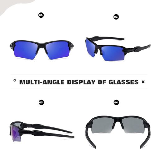 نظارات شمسية رياضية مستقطبة للرجال والنساء بنصف إطار، ظلال كلاسيكية لصيد الأسماك والجولف in Kuwait