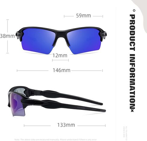 نظارات شمسية رياضية مستقطبة للرجال والنساء بنصف إطار، ظلال كلاسيكية لصيد الأسماك والجولف in Kuwait