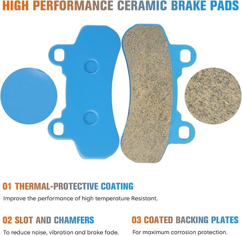 Youxmoto Ceramic Brake Pads for Can-Am Defender HD8 DPS XT CAB MAX 2016 2017 2018 2019 2020 2021, Front and Rear Brake Pads for Can-Am Defender MAX HD10 DPS/PRO HD10 XT Limited 2017-2022, 4 Sets in Saudi Arabia