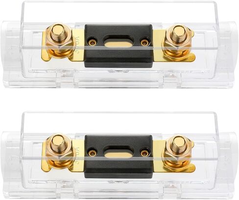 حامل فيوز Anl 300 أمبير، حامل فيوز بقياس 0/2/4 من Huazu مع صمامات 300 أمبير، لنظام الصوت والفيديو (عبوتان) in Kuwait