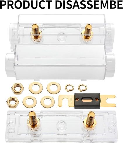 حامل فيوز Anl 300 أمبير، حامل فيوز بقياس 0/2/4 من Huazu مع صمامات 300 أمبير، لنظام الصوت والفيديو (عبوتان) in Kuwait