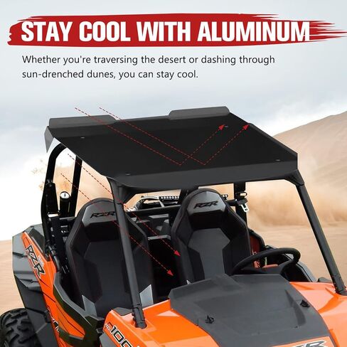 A & UTV PRO Aluminum Roof for 2020 2021 2022 2023 Polaris RZR PRO XP 4 ,Turbo R 4, Heavy Duty 2-Piece 4-Seat Hard ultimate Roof Rack Top Panel Cover Accessories, Replace OEM #2883990-458, Black in Saudi Arabia