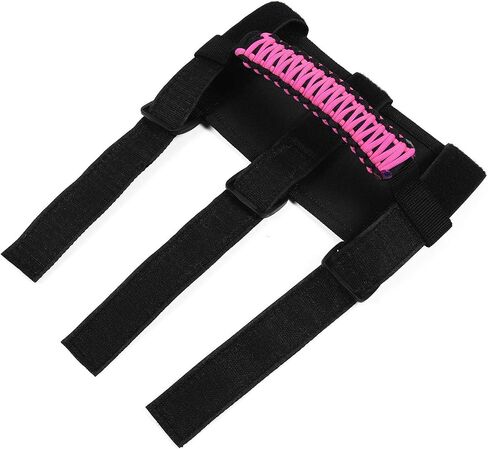 JeCar Grab Handles for Jeep Wrangler, Heavy Duty Roll Bar Grab Handles Compatible with Jeep Wrangler 1955-2023 CJ YJ TJ JK JL & 2020-2023 Gladiator JT, Pink in Saudi Arabia