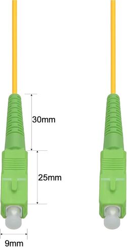 2-Pack Single Mode Simplex Fiber Patch Cable, SM 9/125um SX 3.0mm, Internet Jumper Optical Patch Cord (SC(APC) to SC(APC) 3M/9.84ft LSZH) in Saudi Arabia