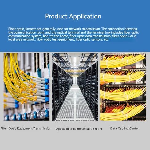 2-Pack Single Mode Simplex Fiber Patch Cable, SM 9/125um SX 3.0mm, Internet Jumper Optical Patch Cord (SC(APC) to SC(APC) 3M/9.84ft LSZH) in Saudi Arabia