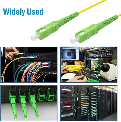 2-Pack Single Mode Simplex Fiber Patch Cable, SM 9/125um SX 3.0mm, Internet Jumper Optical Patch Cord (SC(APC) to SC(APC) 3M/9.84ft LSZH) in Saudi Arabia