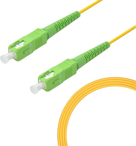 2-Pack Single Mode Simplex Fiber Patch Cable, SM 9/125um SX 3.0mm, Internet Jumper Optical Patch Cord (SC(APC) to SC(APC) 3M/9.84ft LSZH) in Saudi Arabia