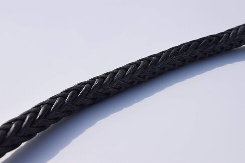 Winch Rope 3/16 inch Synthetic Winch Rope for Electronic Winch on ATV/UTV/Snowmobile with Sleeve and Thimble (3/16''x50feet, Black) in Saudi Arabia