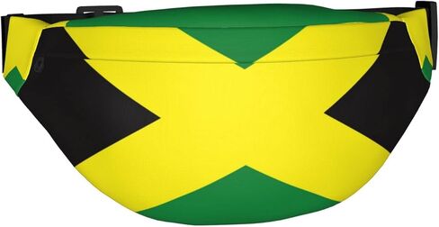 Jamaican Flag Pattern Fanny Pack for Women Man, Adjustable Casual Waist Belt Bag Crossbody for Sports Travel Hiking Running Jogging in Saudi Arabia