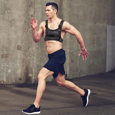 حقيبة صدر رياضية للرجال والنساء، حقيبة صدر EDC خفيفة الوزن، حامل هاتف سترة الجري مع مساحة تخزين إضافية للتمرينات والسفر وركوب الدراجات النارية (أسود) in Saudi Arabia