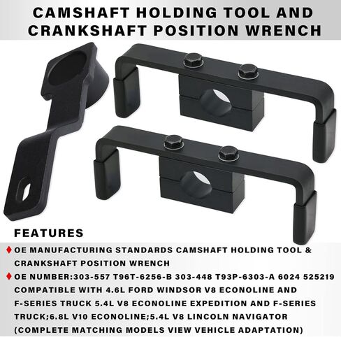 Crankshaft Positioning with Camshaft Holding Tool Kit (2+1) Compatible for 1997-2002 Ford F-Series,Econoline Expedition 4.6L & 5.4L & 6.8L V8 V10, Econoline Expedition Replaces 6024, 6477, 303-557 in Saudi Arabia