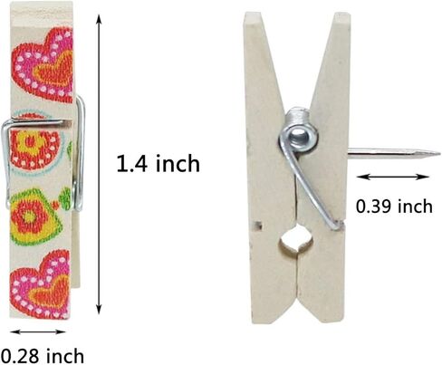 50 قطعة من دبابيس دبوس الدفع الخشبية المزخرفة، دبابيس الحرف الخشبية لألواح الفلين والأعمال الفنية (50) in Kuwait