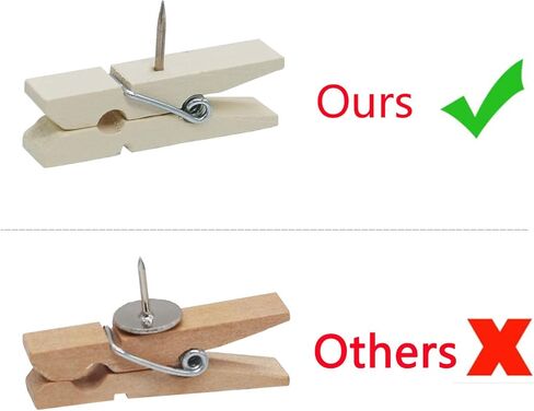 50 قطعة من دبابيس دبوس الدفع الخشبية المزخرفة، دبابيس الحرف الخشبية لألواح الفلين والأعمال الفنية (50) in Kuwait