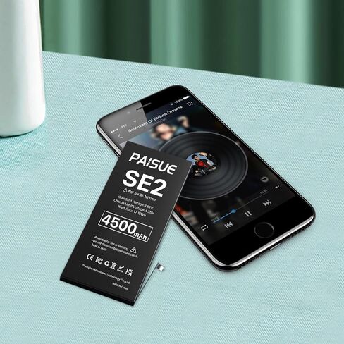 بطارية لهاتف iPhone SE الجيل الثاني، بطارية بديلة مطورة ذات سعة عالية للغاية جديدة 0 دورة لهاتف iPhone SE 2020 A2275 A2296 A2298 (ليست لهاتف iPhone SE 1st Gen) مع مجموعة أدوات الإصلاح in Saudi Arabia