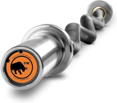 Chong Olympic Barbell 47 بوصة/4FT EZ Curl Weight Bar، سعة 350 رطل من قضبان الكروم لتدريب القوة في صالة الألعاب الرياضية المنزلية، ورفع الأثقال، ورفع الطاقة in Kuwait