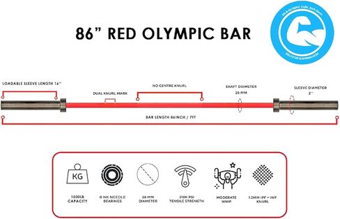 Chong Olympic Barbell 47INCH/4FT EZ Curl Weight Bar, 350lb Capacity Chrome Barbells for Gym Home Strength Training,Weightlifting,Power Lifting in Kuwait