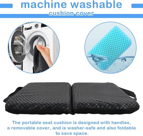 وسادة مقعد جل محمولة قابلة للطي وسائد سفر من الجل لتخفيف الضغط أثناء الجلوس لفترة طويلة لكرسي المكتب أو ملعب السيارة أو الطائرة أو السفر لتخفيف آلام الجلوس in Kuwait