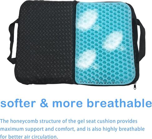 وسادة مقعد جل محمولة قابلة للطي وسائد سفر من الجل لتخفيف الضغط أثناء الجلوس لفترة طويلة لكرسي المكتب أو ملعب السيارة أو الطائرة أو السفر لتخفيف آلام الجلوس in Kuwait
