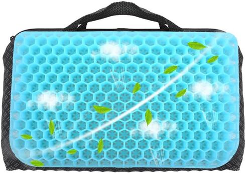 وسادة مقعد جل محمولة قابلة للطي وسائد سفر من الجل لتخفيف الضغط أثناء الجلوس لفترة طويلة لكرسي المكتب أو ملعب السيارة أو الطائرة أو السفر لتخفيف آلام الجلوس in Kuwait