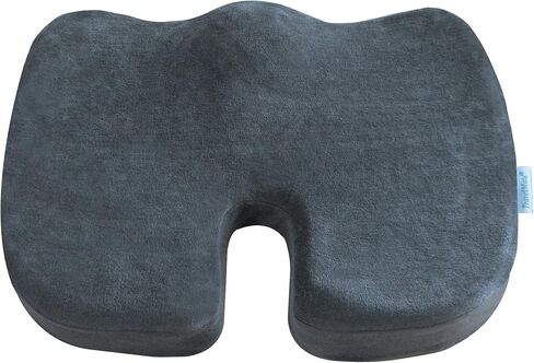 وسادة مقعد من الإسفنج الذكي المعزز بالجل - مثالية لكرسي المكتب ووسادة مقعد السيارة - تساعد على تخفيف آلام عظم الذنب - تقلل الضغط على العصعص والورك - غطاء قابل للغسل غير قابل للانزلاق in Kuwait