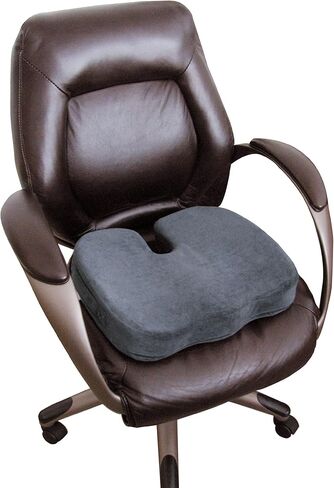 وسادة مقعد من الإسفنج الذكي المعزز بالجل - مثالية لكرسي المكتب ووسادة مقعد السيارة - تساعد على تخفيف آلام عظم الذنب - تقلل الضغط على العصعص والورك - غطاء قابل للغسل غير قابل للانزلاق in Kuwait