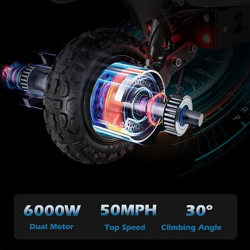 M YUME SCOOTER Y11PRO سكوتر كهربائي عالي الطاقة محركات مزدوجة 6000 واط حتى 50 ميل في الساعة 60 ميل 11 بوصة على الطرق الوعرة بدون إطار سكوتر رياضي قابل للطي مع مقعد منفصل in Saudi Arabia