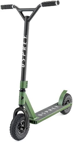 سكوتر Osprey Dirt Scooter، سكوتر للبالغين لجميع التضاريس مع إطارات مكتنزة للطرق الوعرة، أسود in Saudi Arabia
