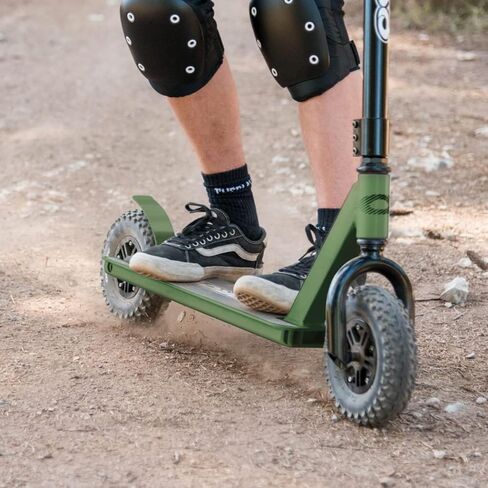 سكوتر Osprey Dirt Scooter، سكوتر للبالغين لجميع التضاريس مع إطارات مكتنزة للطرق الوعرة، أسود in Saudi Arabia