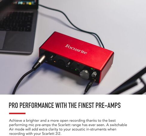 ميكروفون مكثف ذو غشاء صغير Rode NT5-S وواجهة صوت USB من الجيل الثالث Focusrite Scarlett Solo - دقة عالية، تسجيل بجودة الاستوديو، وجميع البرامج التي تحتاج إلى تسجيلها in Kuwait