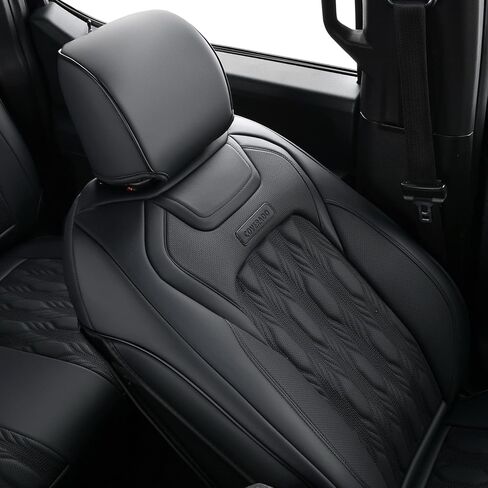 أغطية مقاعد Coverado Toyota Tundra، أغطية مقاعد أمامية سوداء مقاومة للماء لملحقات السيارة متوافقة مع 2007-2021 Toyota Tundra in Kuwait