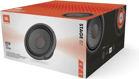 JBL Stage 810 800W Max 8 "Stage Series Single 4 أوم مضخم صوت للسيارة مزود بسماعات أذن Alphasonik in Kuwait