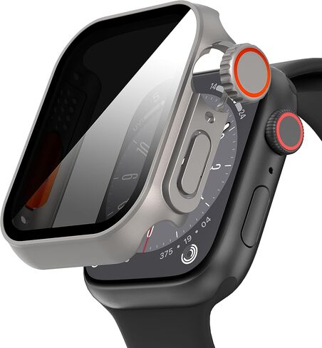 Suoman for Apple Watch Series 10 46mm Screen Protector Case, [ Looks Like Ultra Protector Case ] Tempered Glass Unique Design Case Cover for iWatch Series 10 46mm (Black for iWatch Series 10 46mm) in Saudi Arabia